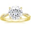 18K Yellow Gold Petite Twisted Vine Diamond Ring (1/8 ct. tw.), smalltop view