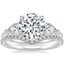 Platinum Luxe Opera Three Stone Diamond Ring with Flair Diamond Ring (1/6 ct. tw.)