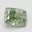 2.09 Ct. Fancy Vivid Green Cushion Lab Grown Diamond