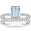 18KW Aquamarine Amelie Diamond Bridal Set, smalltop view