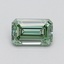 0.8 Ct. Fancy Intense Pacific Green Emerald Lab Grown Diamond