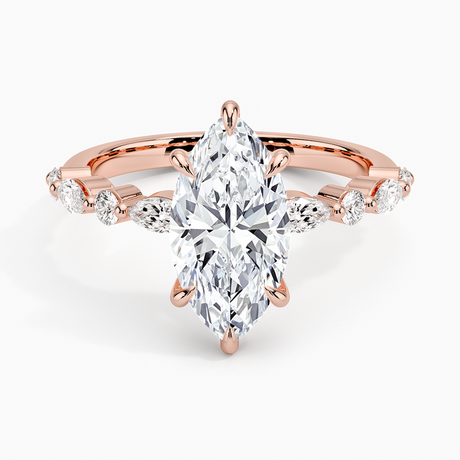 14K Rose Gold Versailles Half Coverage Diamond Ring (1/3 ct. tw.)