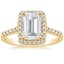 18K Yellow Gold Odessa Halo Diamond Ring (1/5 ct. tw.), smalltop view