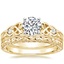 18K Yellow Gold Aberdeen Diamond Ring with Hudson Ring