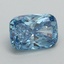 1.01 Ct. Fancy Vivid Blue Cushion Lab Grown Diamond