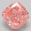 4.50 Ct. Fancy Vivid Pink Cushion Lab Grown Diamond