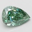 2.14 Ct. Fancy Vivid Green Pear Lab Grown Diamond