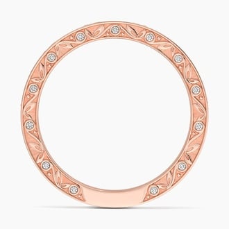 Grove Engraved Diamond Ring