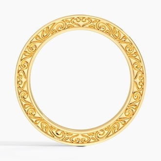 Antique Scroll Engraved Eternity Diamond Ring (2/5 ct. tw.)