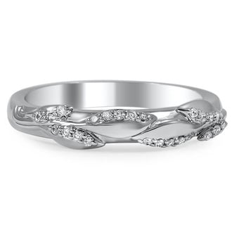 Custom Diamond Accented Nature Ring