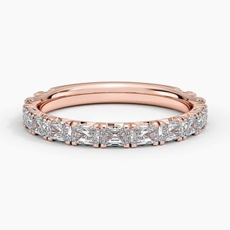 Nathalie Radiant Cut Lab Diamond Ring (7/8 ct. tw.) in 14K Rose Gold