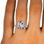 The Janna Ring, smallzoomed in top view on a hand