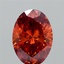 1.53 Ct. Fancy Vivid  Orange Oval Lab Grown Diamond