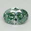 1.59 Ct. Fancy Vivid Green Oval Lab Grown Diamond