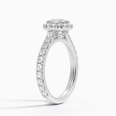 Luxe French Pavé Halo Ring