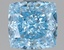 1.18 Ct. Fancy Vivid Blue Cushion Lab Grown Diamond
