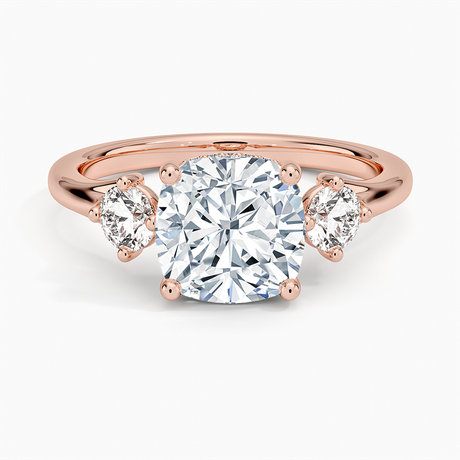 14K Rose Gold Luxe Floating Three Stone Diamond Ring (1/3 ct. tw.)