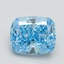 2.03 Ct. Fancy Vivid Blue Cushion Lab Grown Diamond