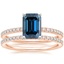 14K Rose Gold Ballad Diamond Ring (1/8 ct. tw.) with Ballad Eternity Diamond Ring (1/3 ct. tw.)