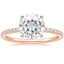 14K Rose Gold Ballad Half Coverage Diamond Ring (1/8 ct. tw.), smalltop view