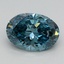 0.80 Ct. Fancy Vivid Blue Oval Lab Grown Diamond