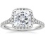 18K White Gold Joy Half-Coverage Diamond Ring, smalltop view