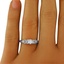 The Ilona Ring, smalltop view on a hand