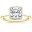 18K Yellow Gold Petite Luna 1.5mm Bezel Ring, smalltop view