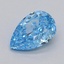 0.52 Ct. Fancy Vivid  Blue Pear Lab Grown Diamond