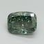 2.08 Ct. Fancy Vivid Pacific Green Cushion Lab Grown Diamond