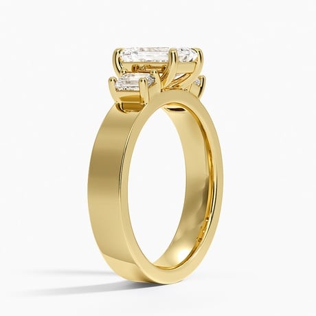 Peyton Emerald Cut Three Stone Diamond Ring
