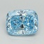 2.17 Ct. Fancy Vivid Blue Cushion Lab Grown Diamond
