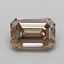1.08 Ct. Very Light  Brown Emerald Lab Grown Diamond