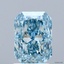 2.02 Ct. Fancy Vivid Greenish Blue Radiant Lab Grown Diamond