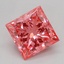 1.54 Ct. Fancy Vivid Pink Princess Lab Grown Diamond