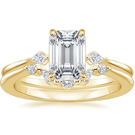 18K Yellow Gold Cometa Diamond Bridal Set