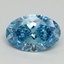 2.17 Ct. Fancy Vivid Blue Oval Lab Grown Diamond