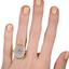 The Carmela Ring, smallzoomed in top view on a hand