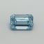 0.31 Ct. Fancy Vivid Blue Emerald Lab Grown Diamond