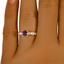 The Inali Ring, smallzoomed in top view on a hand