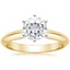 18K Yellow Gold Classic Six-Prong Solitaire Ring, smalltop view