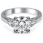 Custom Diamond Ring with Triangular Accents