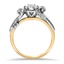 Two Tone Antique Inspired Engagement Ring, smallside view
