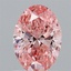 1.05 Ct. Fancy Vivid Pink Oval Lab Grown Diamond