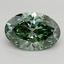 3.47 Ct. Fancy Vivid  Green Oval Lab Grown Diamond