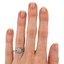 The Hortensia Ring, smallzoomed in top view on a hand