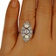 The Asami Ring, smallzoomed in top view on a hand