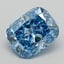 2.56 Ct. Fancy Vivid  Blue Cushion Lab Grown Diamond
