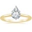 18K Yellow Gold Six-Prong Petite Comfort Fit 1.5mm Solitaire Ring, smalltop view