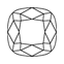 2.01 Carat Cushion Diamond small top view with measurements